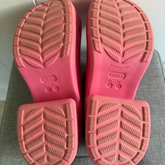 Crocs Siren Clogs Men's 9 Women's 11 Pink High Heel Platform Clog Shoes Slip-on - Picture 6 of 10